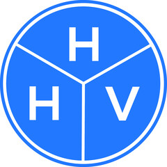 Obraz premium HHV letter logo design on white background. HHV creative circle letter logo concept. HHV letter design.