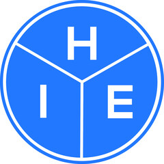 Obraz premium HIE letter logo design on white background. HIE creative circle letter logo concept. HIE letter design. 