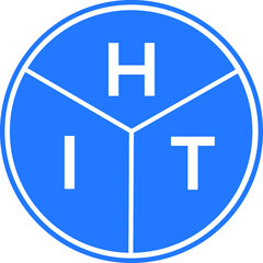 HIT letter logo design on white background. HIT creative circle letter logo concept. HIT letter design. 