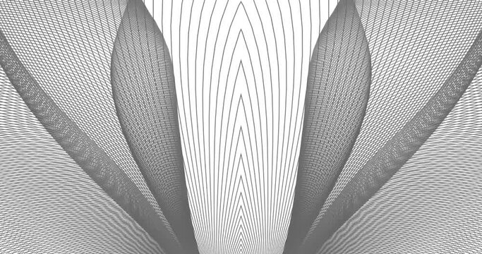 Background of a moving grid. Movement of network lines.