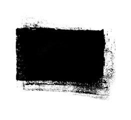 Dreckiger schwarzer Pinselstreifen Banner mit Textfreiraum