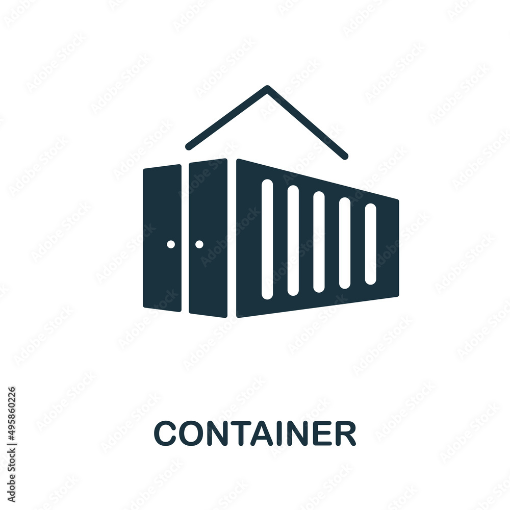 Poster container icon. monochrome simple container icon for templates, web design and infographics
