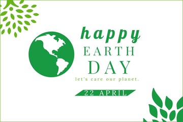 Happy Earth Day Poster or Banner Background.
