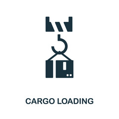 Cargo Loading icon. Monochrome simple Cargo Loading icon for templates, web design and infographics