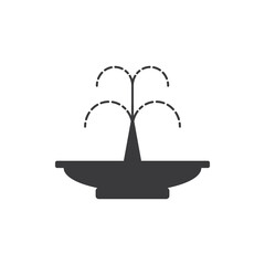 City fountain line icon