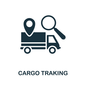 Cargo Traking icon. Monochrome simple Cargo Traking icon for templates, web design and infographics
