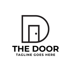 letter D for door logo design