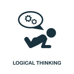 Logical Thinking icon. Monochrome simple Logical Thinking icon for templates, web design and infographics