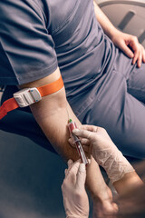 Collecting blood sample for diagnosis