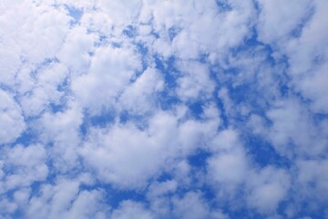 Beautiful Blue Sky with Tiny White Clouds