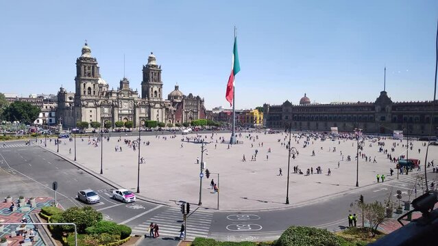 View of entire zocalo at mexico city