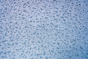 Background with water drops on the glass. Water vapor on the window