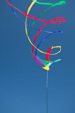 Wind streamers spinning in breeze