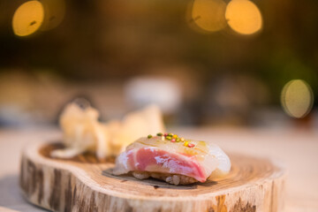 Shima-aji Sushi Japanese traditional and luxury meal.
