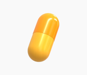 3d Realistic Capsule icon vector illustration