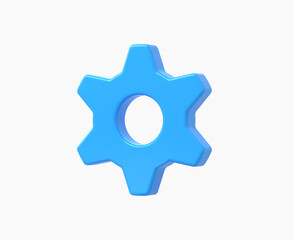 3d Realistic Gear icon vector illustration