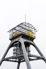 Steel structure of the mining shaft in Świętochłowice. KWK Polska