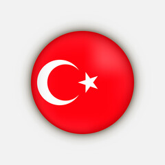 Country Turkey. Turkey flag. Vector illustration.