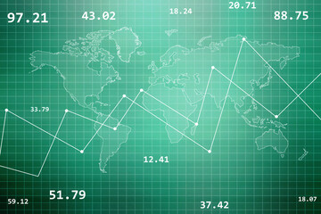 2d rendering Stock market online business concept. business Graph 