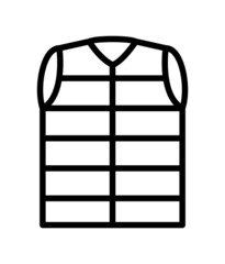Clothing flat line icon. Outline sign for mobile concept and web design, store