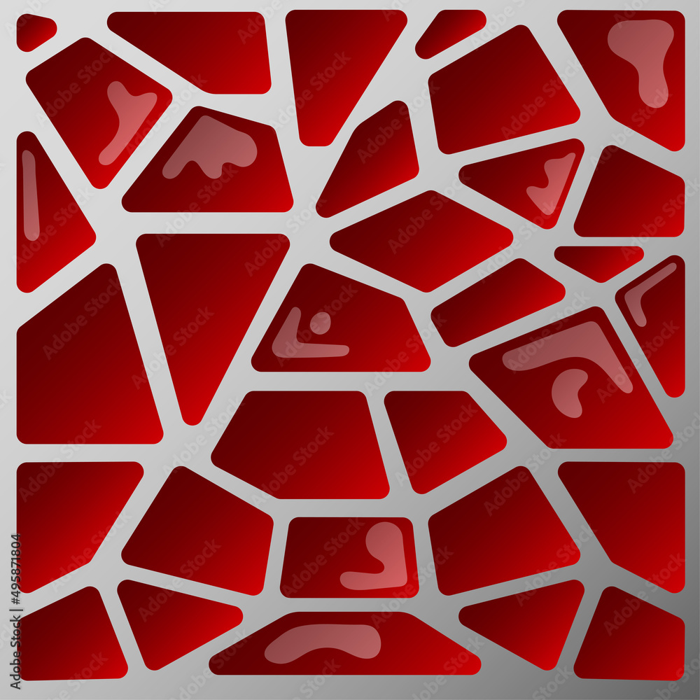 Wall mural red pattern abstract structure