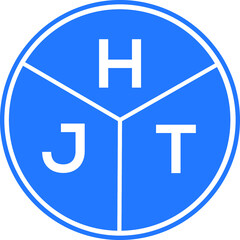 HJT letter logo design on white background. HJT creative circle letter logo concept. HJT letter design. 