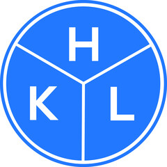 HKL letter logo design on white background. HKL  creative circle letter logo concept. HKL letter design.