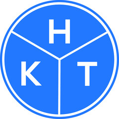 HKT letter logo design on white background. HKT  creative circle letter logo concept. HKT letter design.