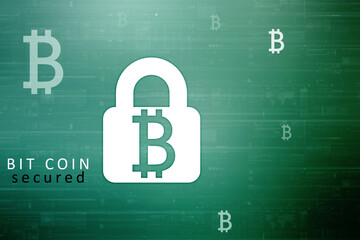 2d rendering bitcoin sign currency
