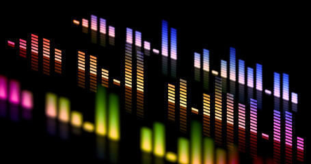 Rainbow color spectrum analyzer music image