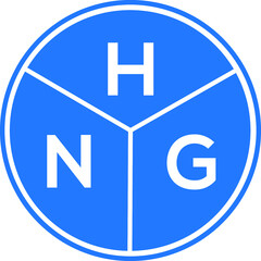 HNG letter logo design on white background. HNG  creative circle letter logo concept. HNG letter design.
