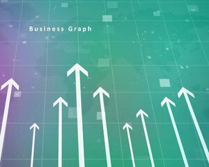2d rendering Stock market online business concept. business Graph 
