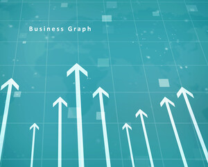 2d rendering Stock market online business concept. business Graph 
