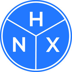HNX letter logo design on white background. HNX  creative circle letter logo concept. HNX letter design.