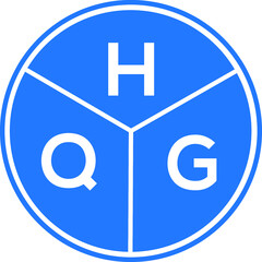 HQG letter logo design on white background. HQG  creative circle letter logo concept. HQG letter design.