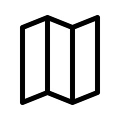 Map outline icon. Editable stroke. Vector graphics