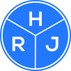 HRJ letter logo design on white background. HRJ  creative circle letter logo concept. HRJ letter design.