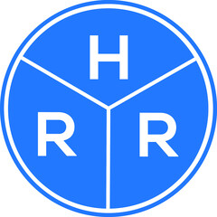 HRR letter logo design on white background. HRR  creative circle letter logo concept. HRR letter design.