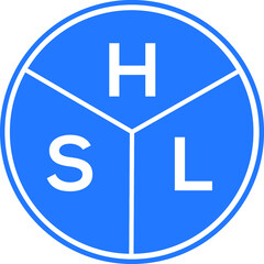 HSL letter logo design on white background. HSL   creative circle letter logo concept. HSL letter design.