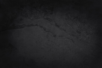 Dark grey black slate texture in natural pattern with high resolution for background and design art work. Black stone wall.