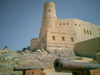 bahla fort, in oman, cannon