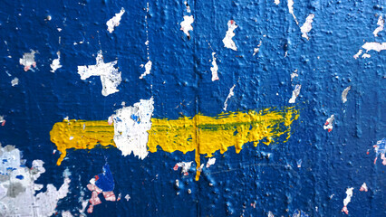 Empty Old Brick Wall Texture. Painted Distressed Wall Surface. Grungy Wide Brick wall. Grunge Red Stonewall Background. Shabby Building Facade With Damaged Plaster. Abstract Web Banner. Copy Space.