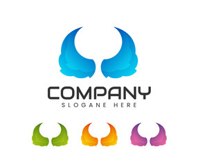 Modern abstract wing logo. wing abstract logo