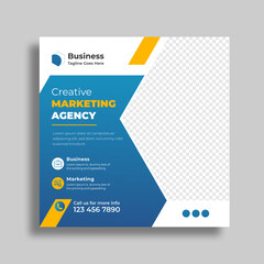 Corporate business instagram post social media post and web banner square flyer design template 