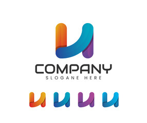 Letter n modern logo template. Business corporate letter N logo design vector. Colorful letter N logo vector template