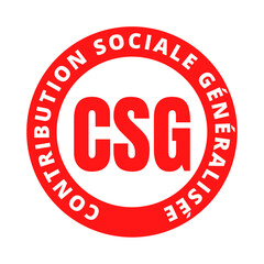 Symbole CSG contribution sociale généralisée