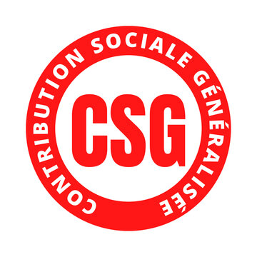 Symbole CSG contribution sociale g&eacute;n&eacute;ralis&eacute;e