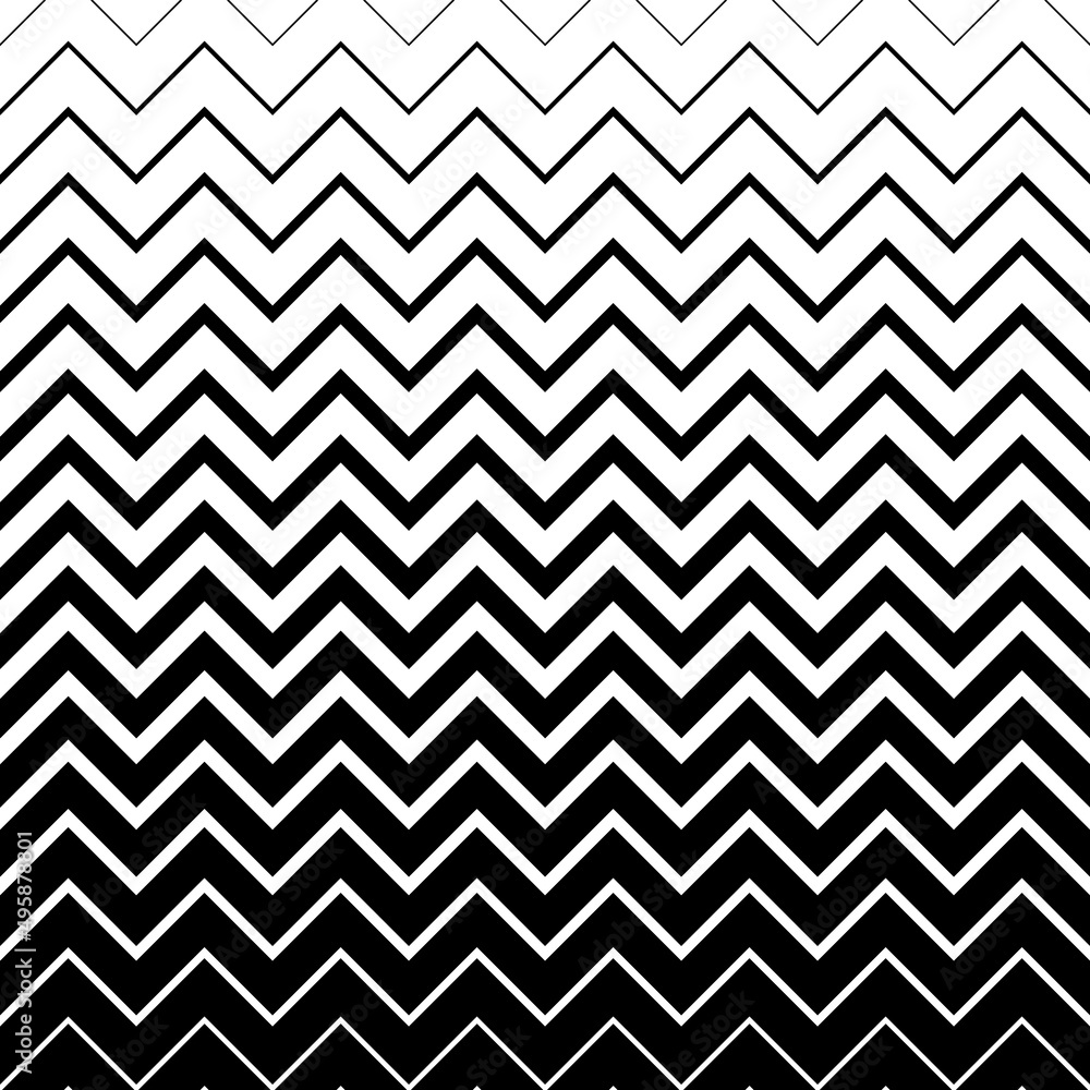 Poster horizontal chevron line pattern. fades stripe. black shevron on white background. zigzag gradation s