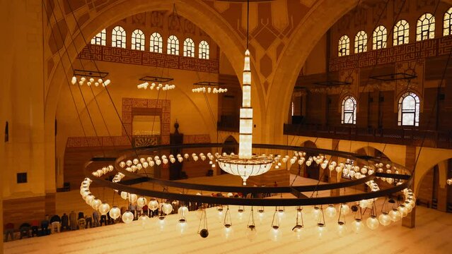 Inside Al Fateh Grand Mosque, Manama, Bahrain