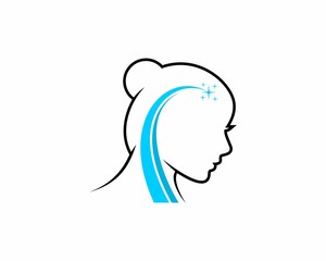 Beauty woman line with rising stars inside